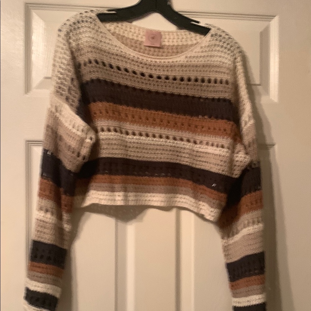 Striped Cropped Sweater